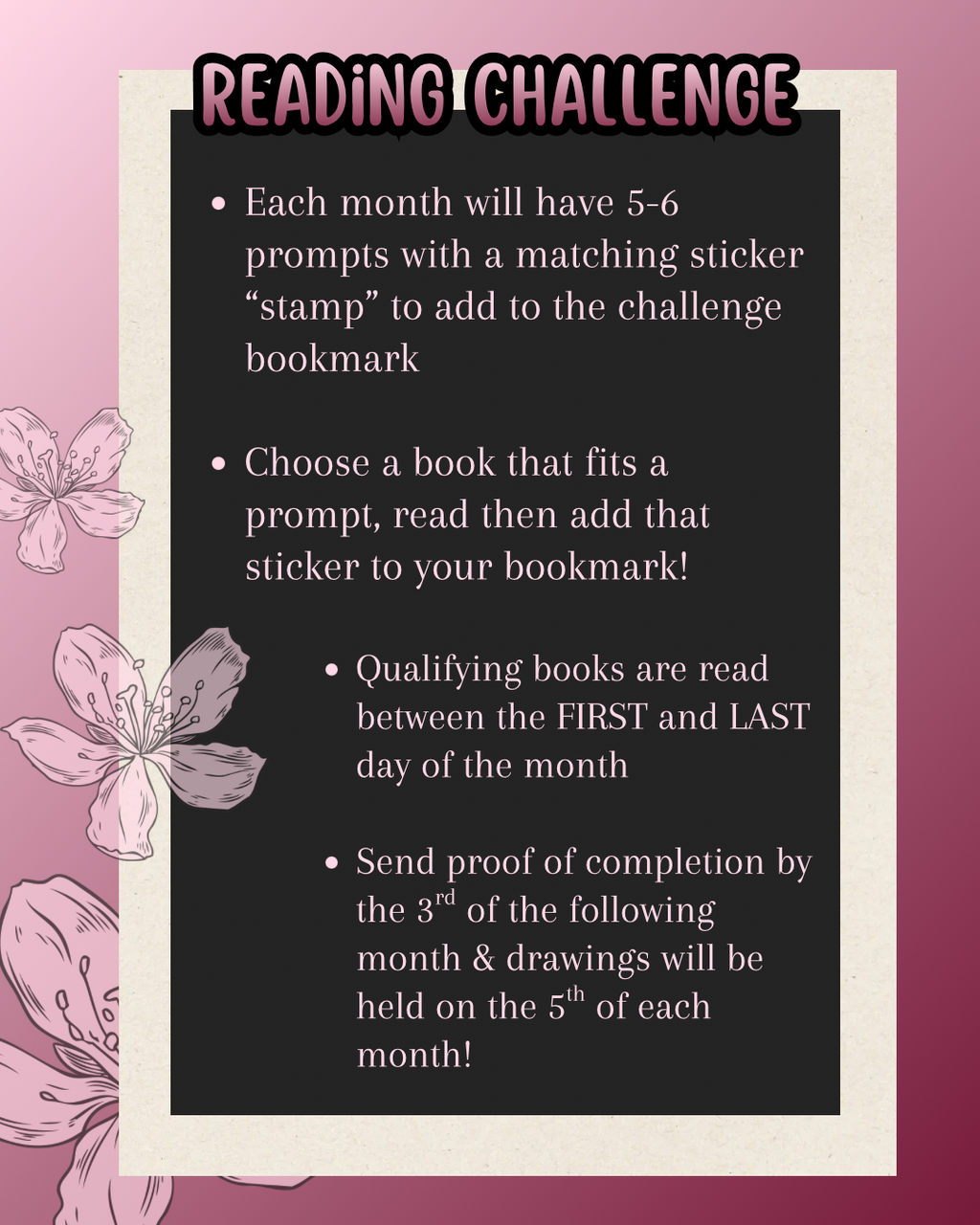Monthly Bookmark & Sticker Mailing Club