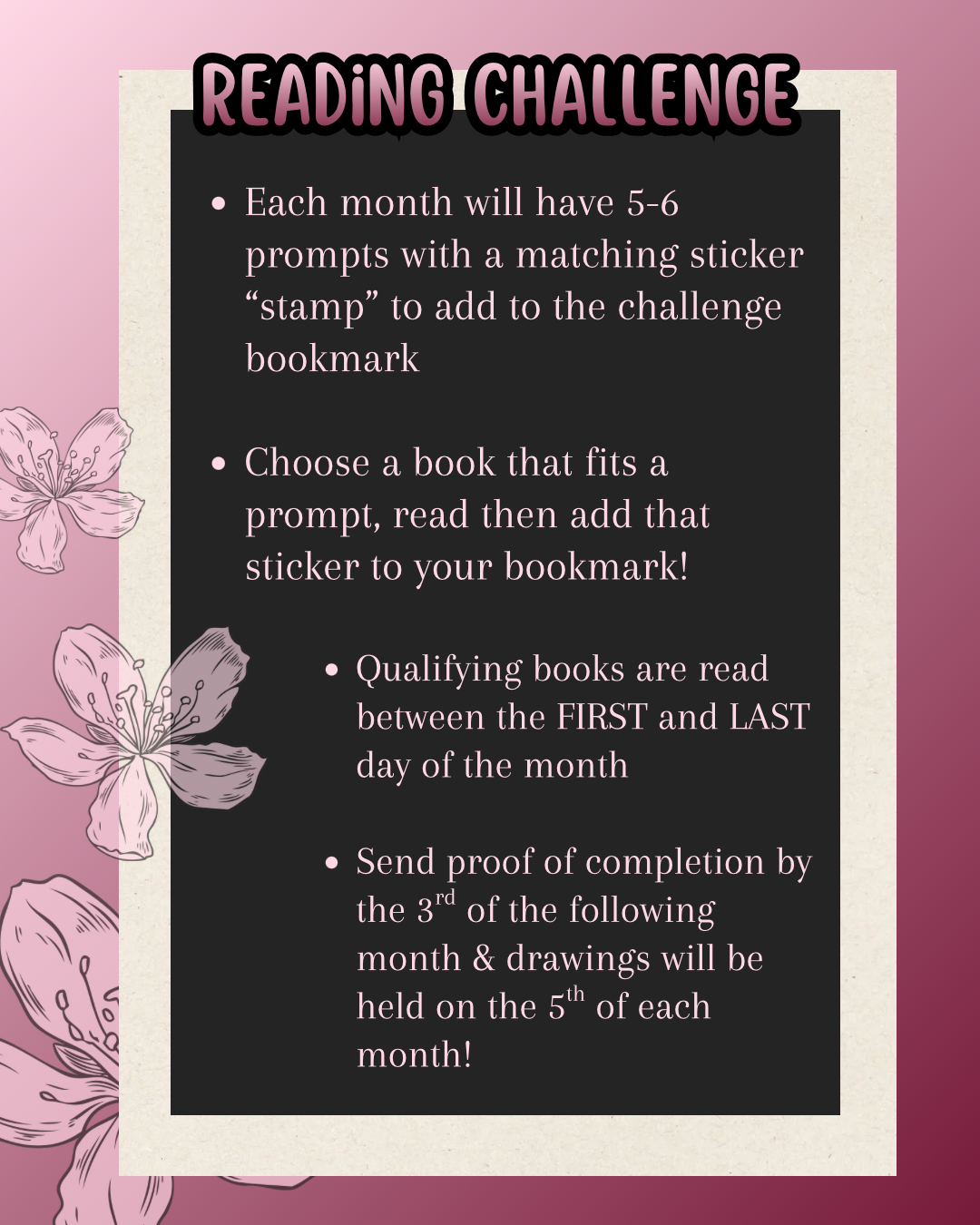 Monthly Bookmark & Sticker Mailing Club