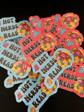 Hot Nerds Read Stickers