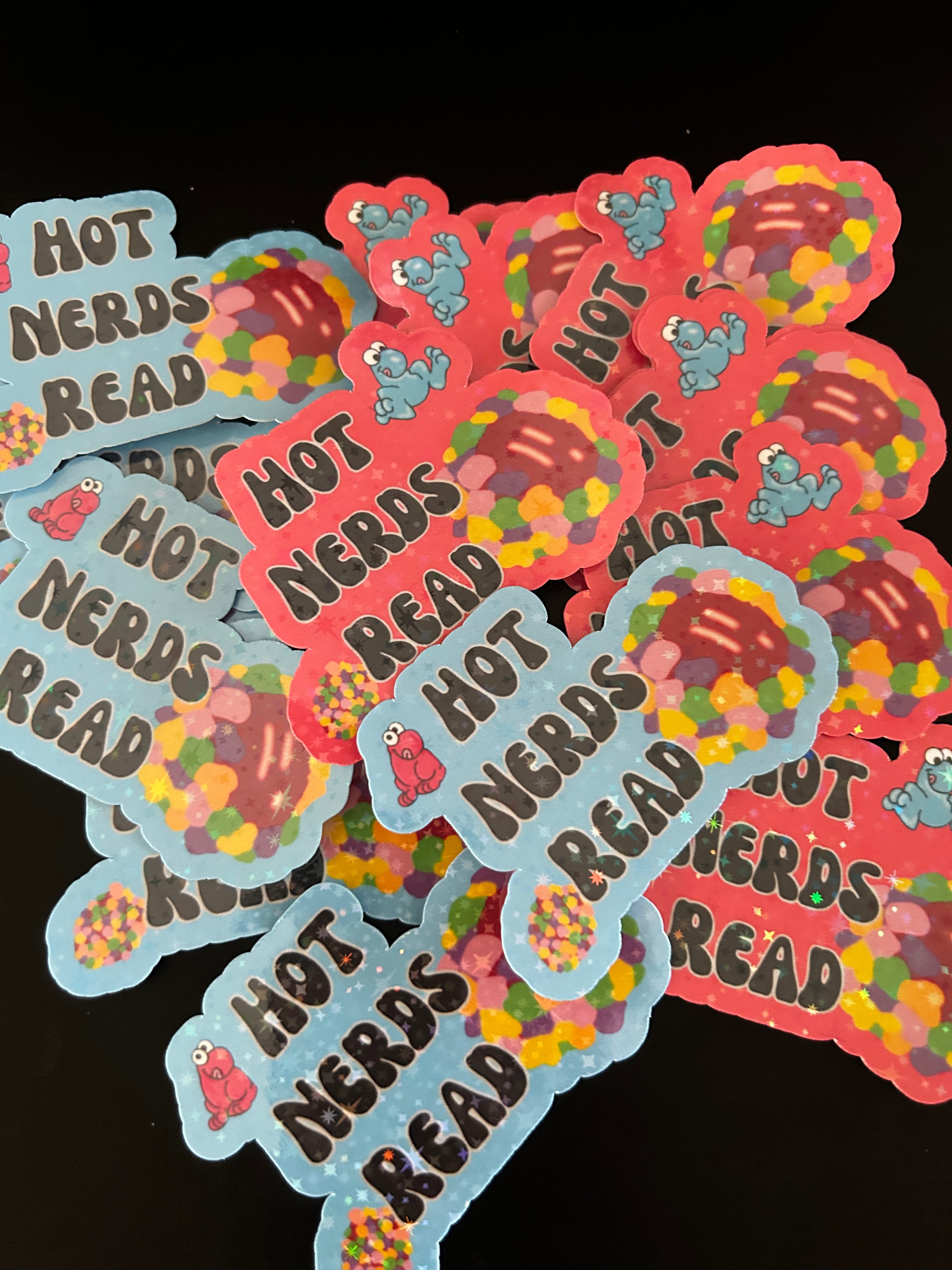 Hot Nerds Read Stickers