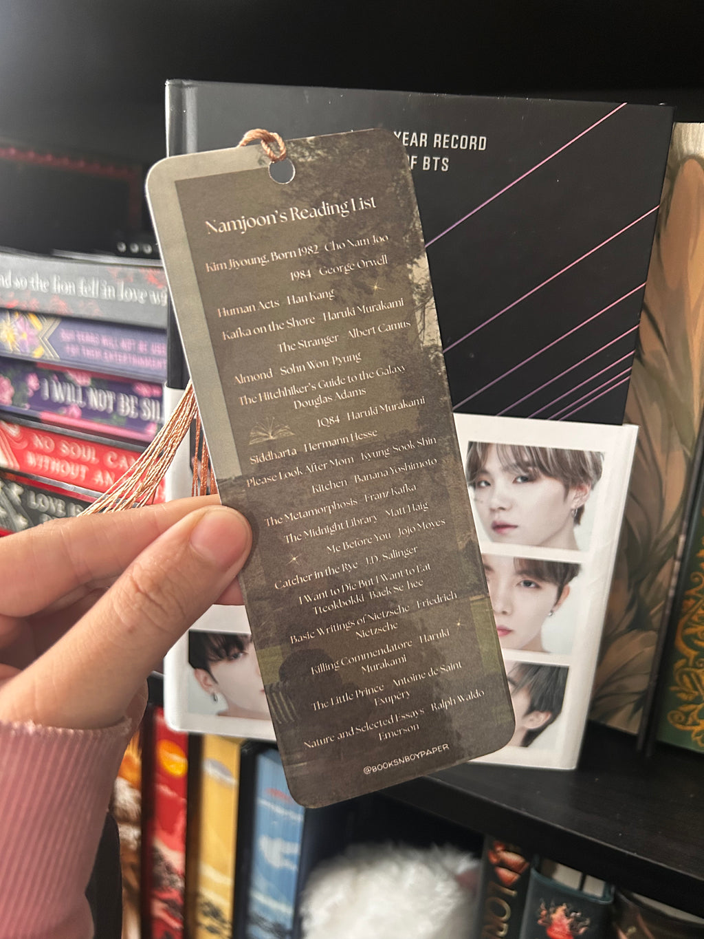 Reading with Namjoon Bookmark