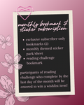 Monthly Bookmark & Sticker Mailing Club